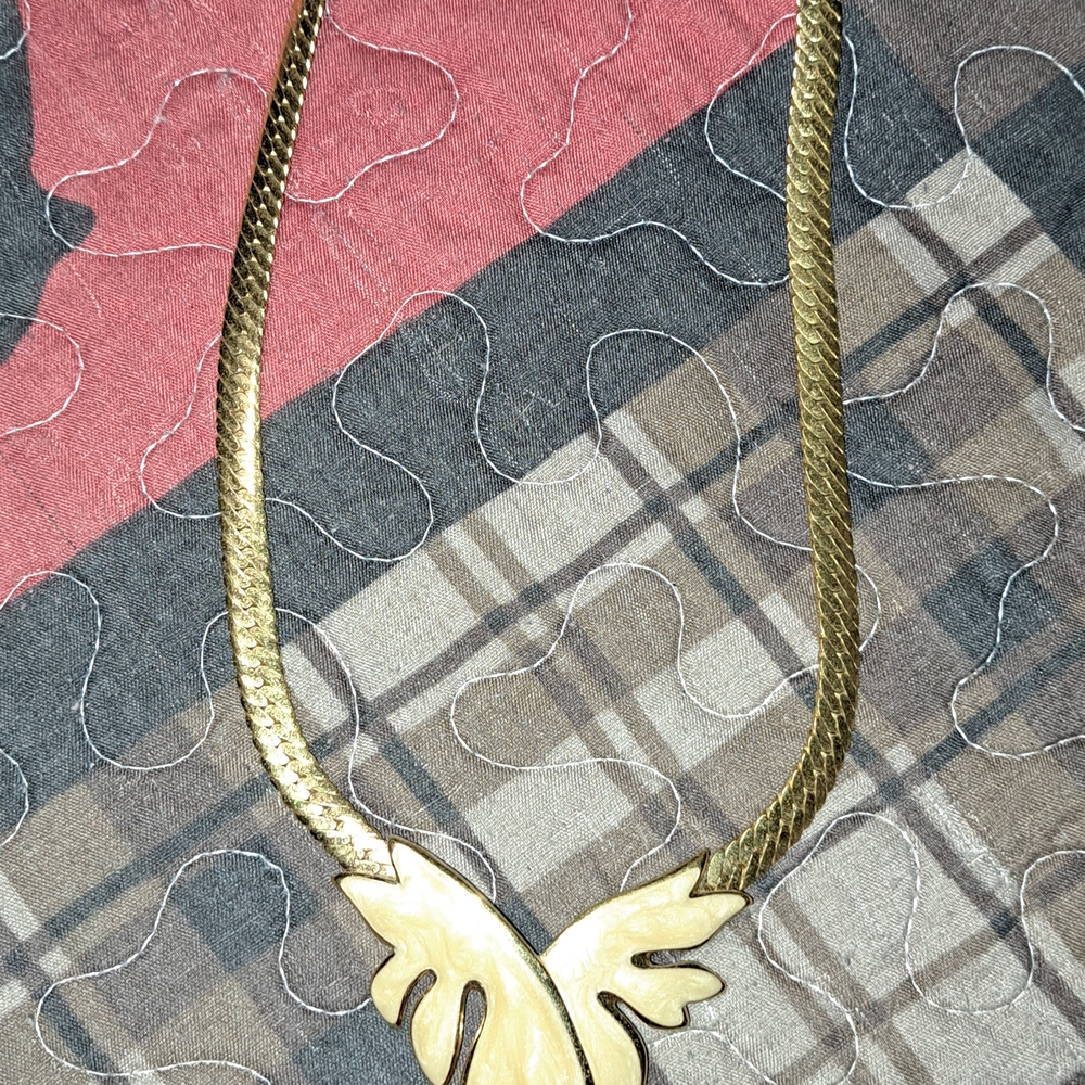 Napier Gold Necklace with Leaf Design - Picture 1 of 6